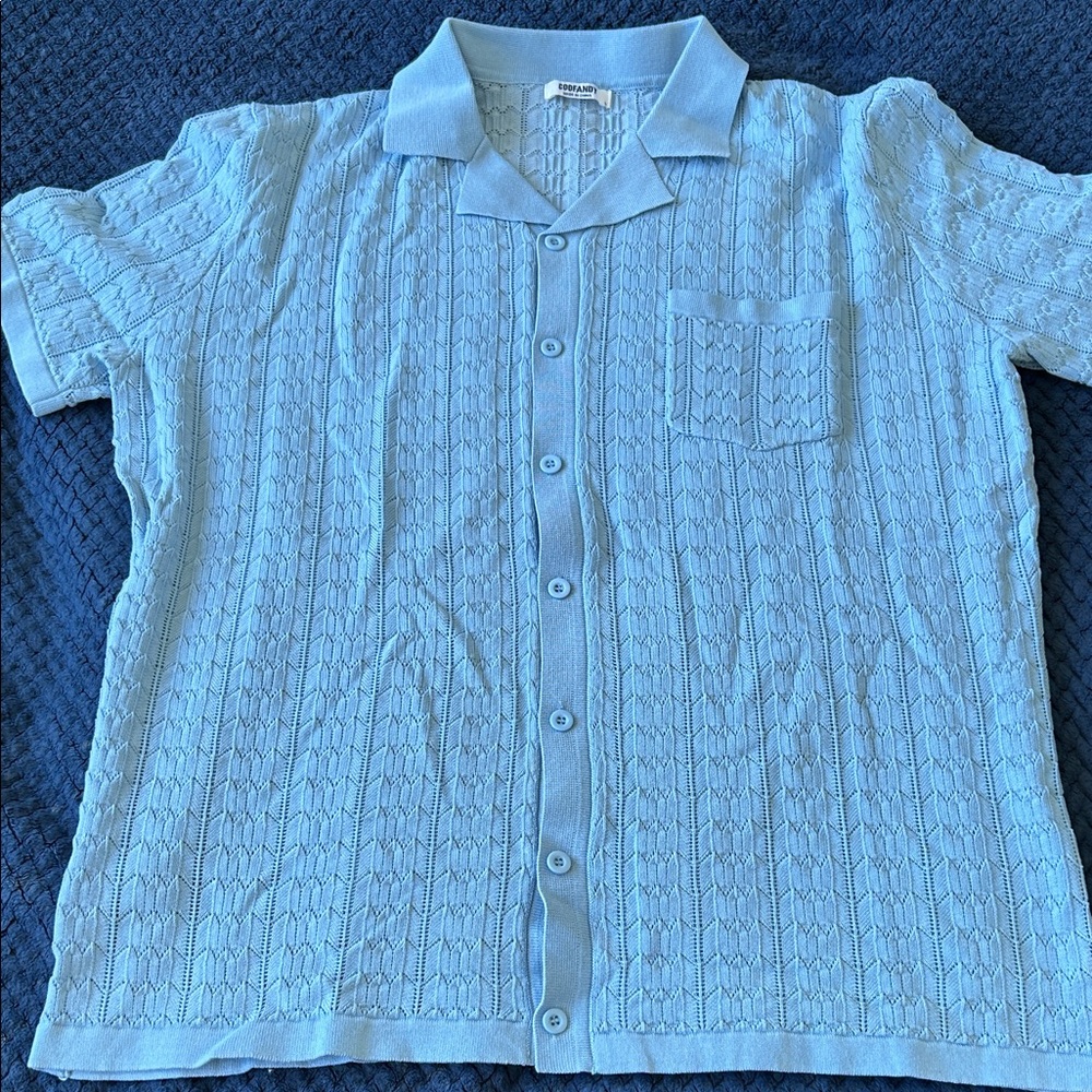 Light Blue Casual Button Down Shirt